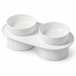Comedero Doble Elevado Boden para Perros y Gatos | White Fox