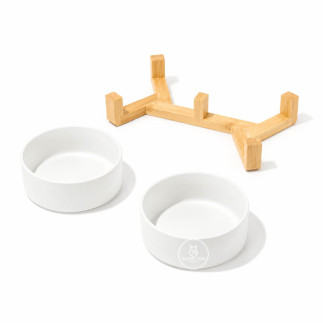 Comedero Doble Mako para Perros y Gatos | White Fox