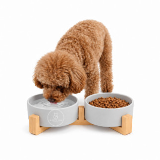 Comedero Doble Mako para Perros y Gatos | White Fox
