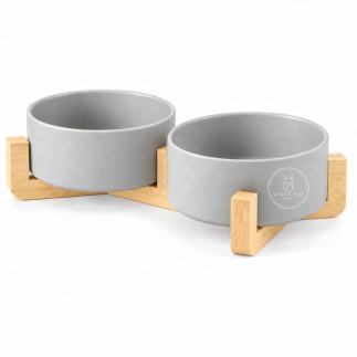 Comedero Doble Mako para Perros y Gatos | White Fox