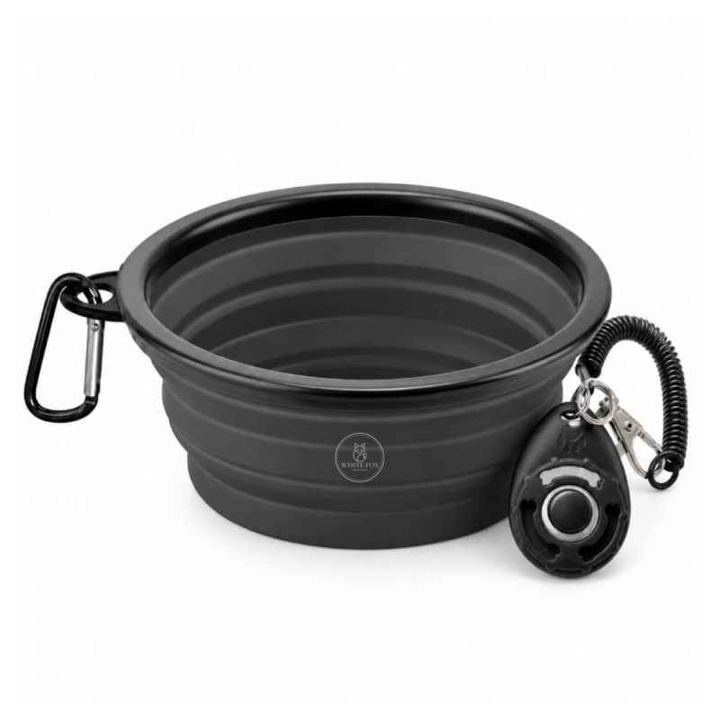 Set Kumo: Bowl Plegable + Clicker de Entrenamiento Set Kumo: Bowl Plegable + Clicker de Entrenamiento