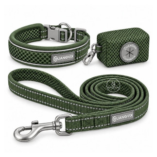 Set Yori Collar, Correa y Porta Bolsitas | White Fox